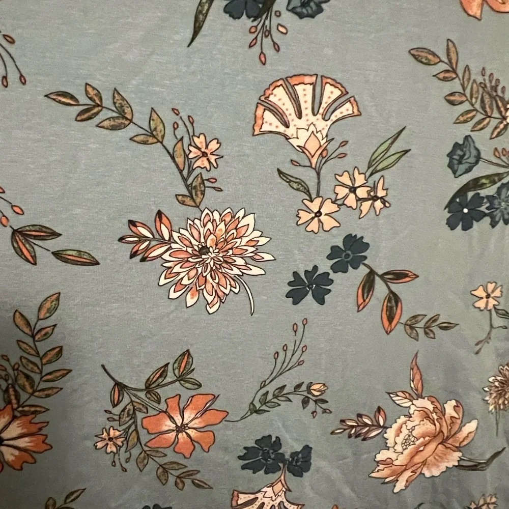 LOFT Floral Sleeveless Blue Dress - Picture 3 of 6